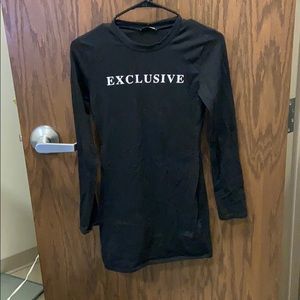Black mini dress